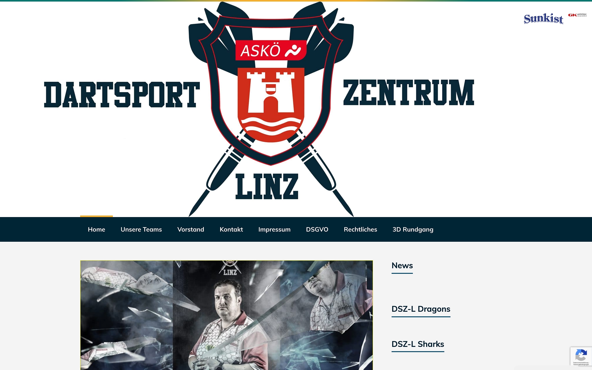 Screenshot of the dsz-linz.at website