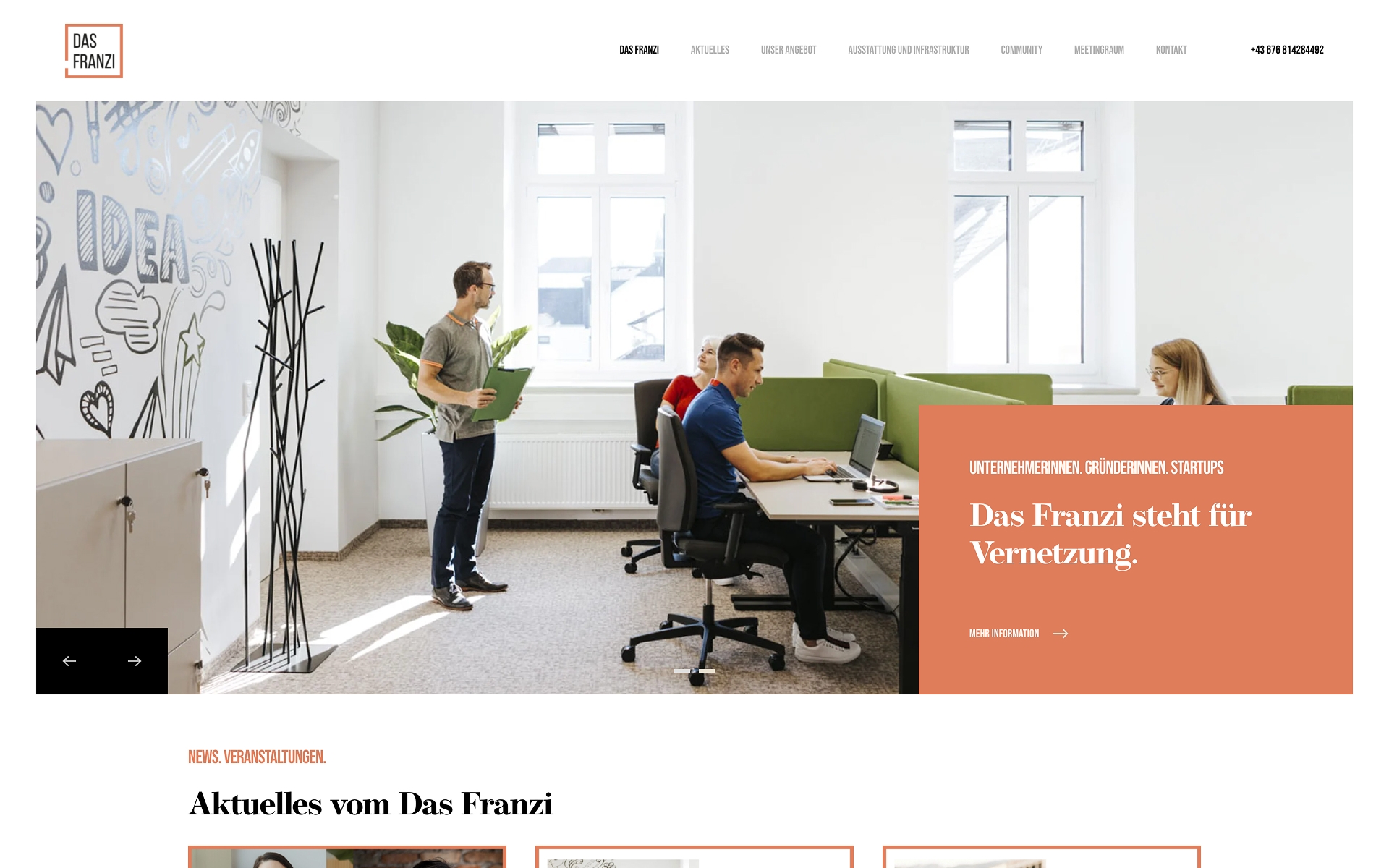 Screenshot of the dasfranzi.at website